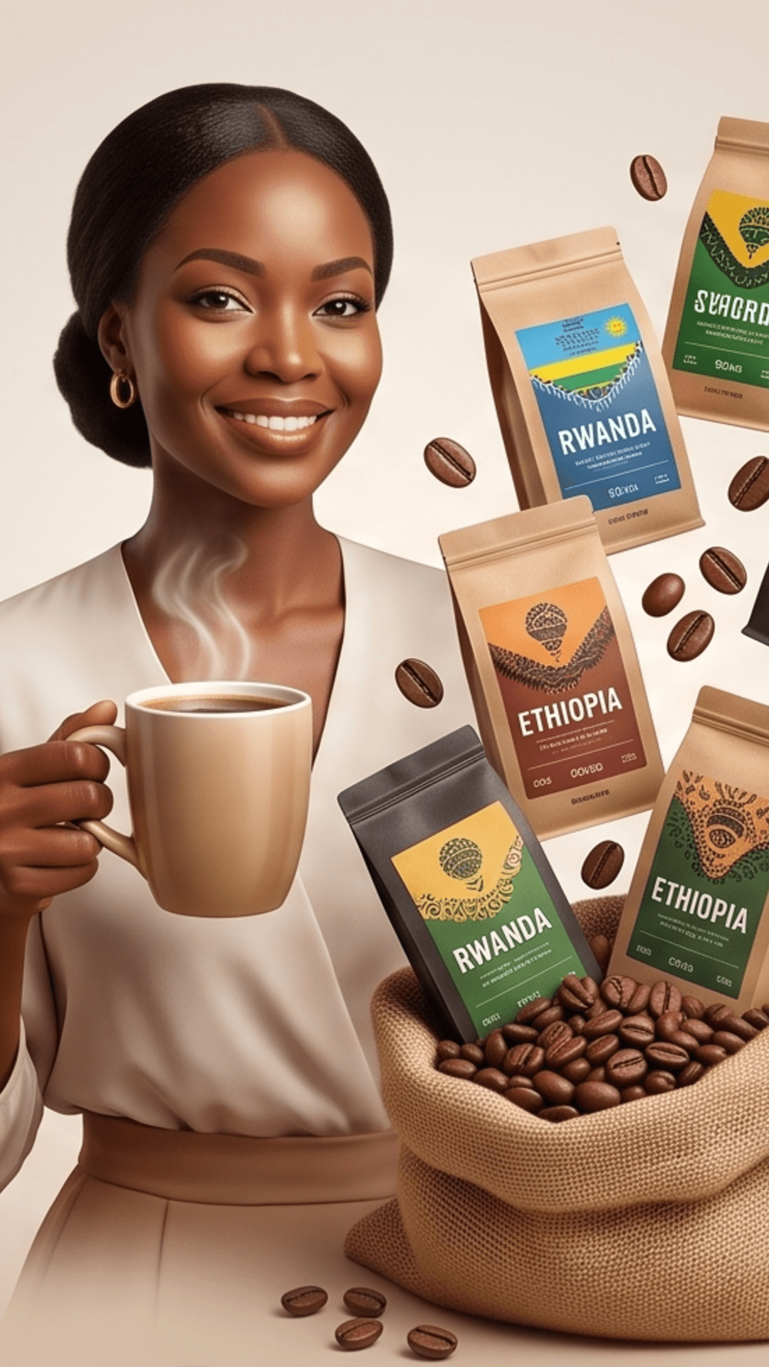 Coffrets de café d'origine Rwanda et Éthiopie